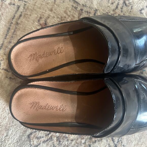 Madewell Dana Black Patent Leather Slip-On Loafers Flats Women's Size 7 EUC - Picture 3 of 6